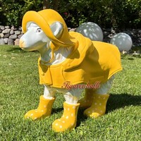 Schaf SchäFchen Figur Statue Gartenfigur Regenmantel Friesenschaf Maritim Deko