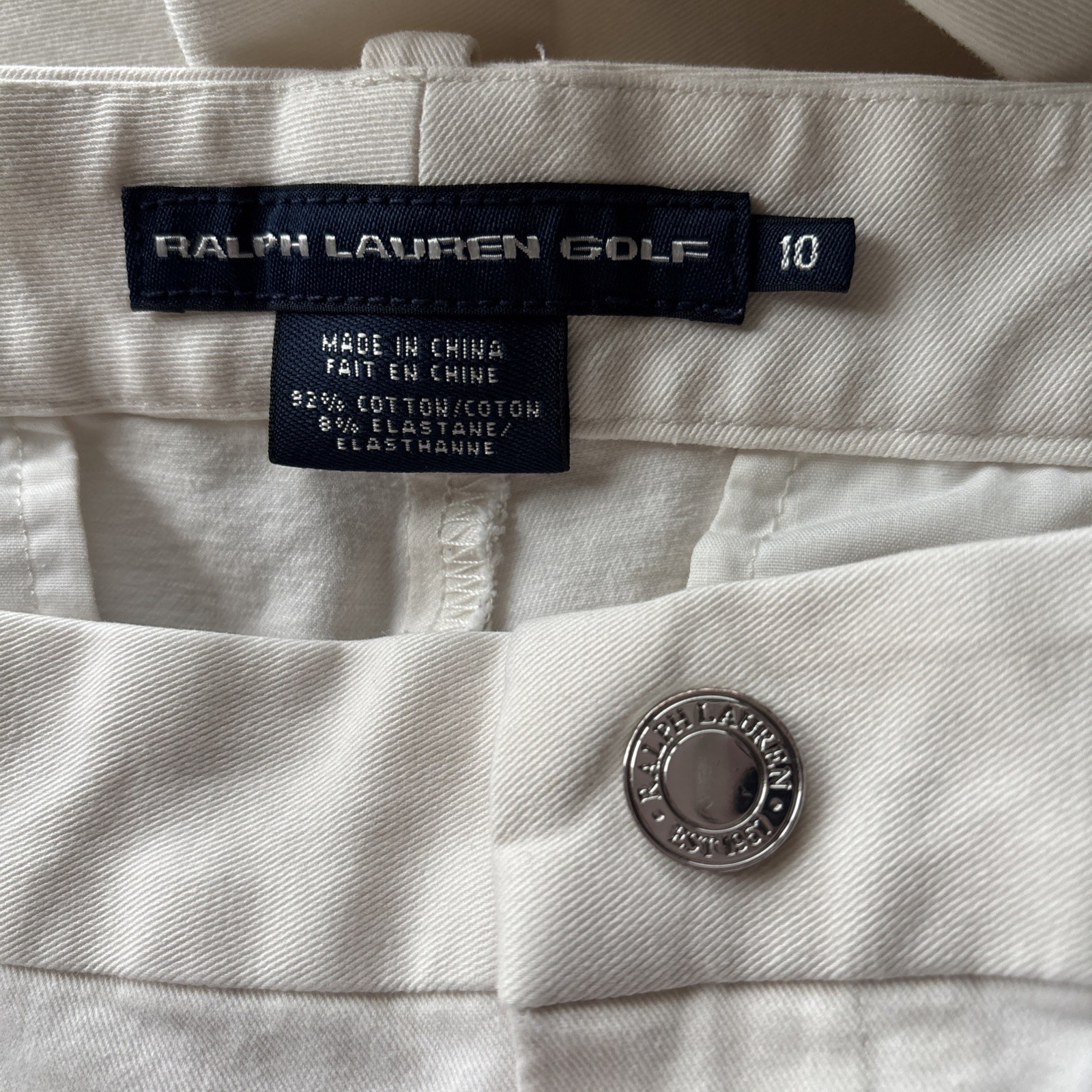 Ralph Lauren Golf Women’s White/Ivory Pants Size 10 | Stretch Cotton Slim Fit thumbnail 6