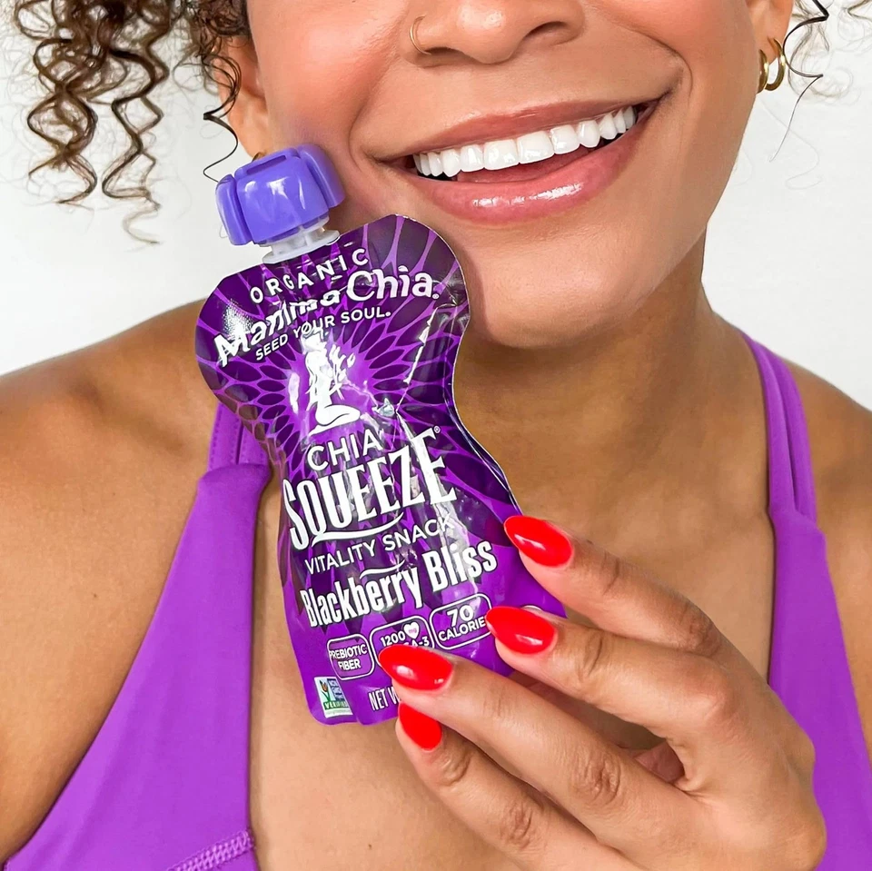 Mamma Chia Blackberry Bliss Organic Fruit Snack 3.5 Ounce Pack of 16 - Image 4 of 4