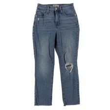 Madewell The Curvy Perfect Vintage Jeans Womens 26 High Rise Mom Distressed