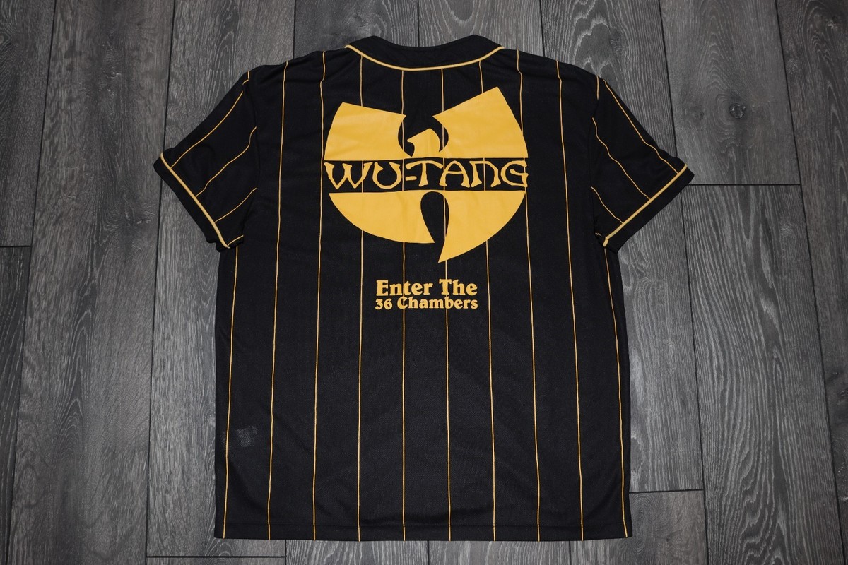 WU TANG CLAN SHIRT BASEBALL JERSEY BLACK RAP TEE HIP HOP BAND TEE