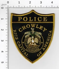CROWLEY LOUISIANA - RICE CAPITAL OF AMERICA COLLECTIBLE POLICE EMBROIDERED PATCH