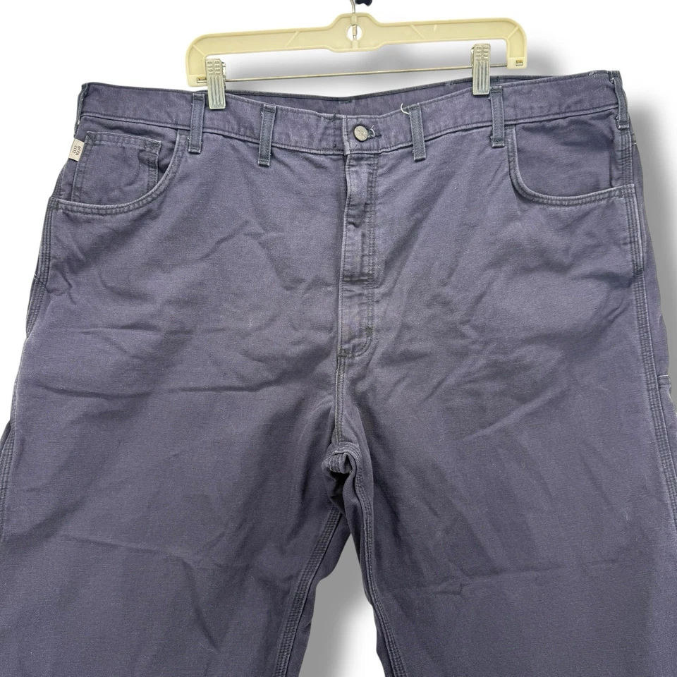 Carhartt FRB159-DNY Flame Resistant Midweight Canvas Work Pants Men's 48x32 Blue - Image 2 of 4