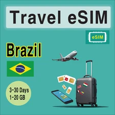 [eSIM] Brazil Travel SIM Card, 3-30 Days, 1-20GB QR Code