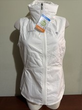 COLUMBIA WOMEN'S MIX IT AROUND VEST GOLF NEW NWT CLUB LOGO IVORY WHITE MEDIUM