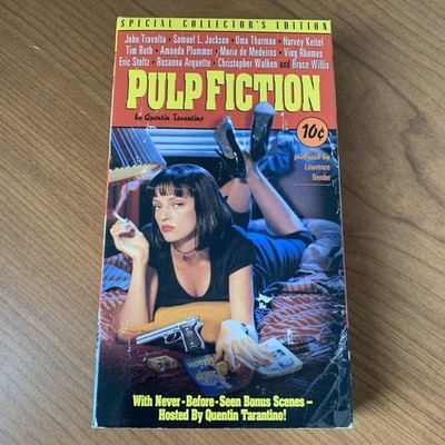 Vintage Pulp Fiction VHS Tape Special Collector's Edition In Paper