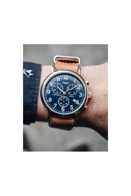 Timex Weekender Chronograph TW2R63200 Indiglo 40mm Leather Watch