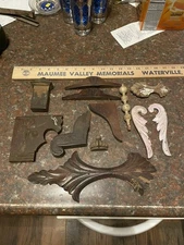 Lot 12 Pcs Assorted Wooden Architectural Salvage Carved Decorative