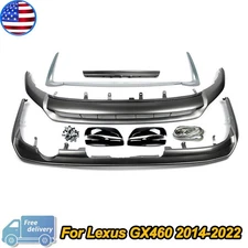Body Kit Front Rear Lower Lip Spoiler Splitter Fits 2014-2022 GX460 Grey Silver