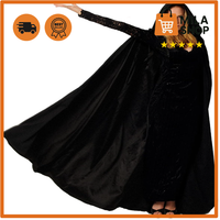 Halloween Umhang Unisex Samt Kapuze Cosplay Vampir KostüM Erwachsene Schwarz