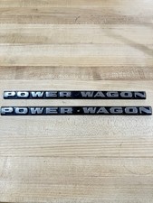 NOS PAIR 1972-79 DODGE POWER WAGON HOOD NAMEP...