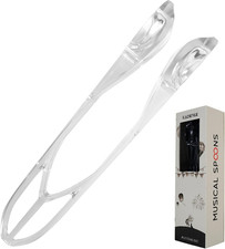 Musical Spoons Hand Percussion Instrument New Age Crystal Clear Design Made