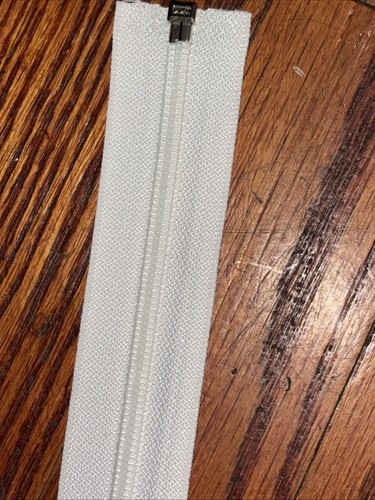 YKK 35” White Separating Nylon Coil Zipper Outerwear Jacket Heavy Duty Zippon - Picture 3 of 6