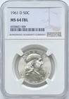 1961-D  Franklin Half Dollar NGC MS64 50c Silver US Mint