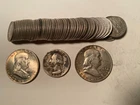 New Listing1-90% Silver Dime Roll - 50 Dimes, 2- 1963 Franklin Half Dollars, 1- Quarter