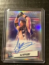 2021 WWE Topps Chrome AJ Styles Autographed  20/199