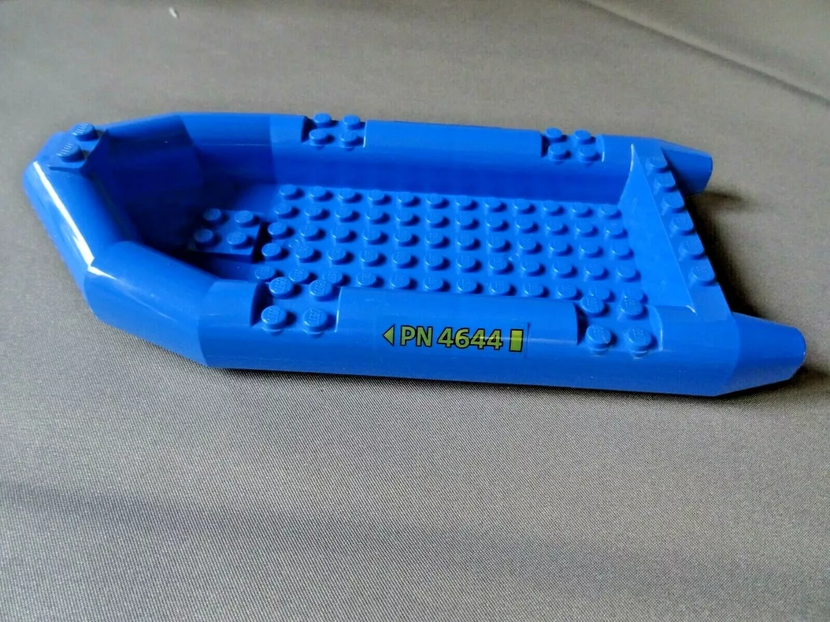 LEGO PART 62812 LARGE BLUE BOAT RAFT WITH STICKERS ON SIDE x 1