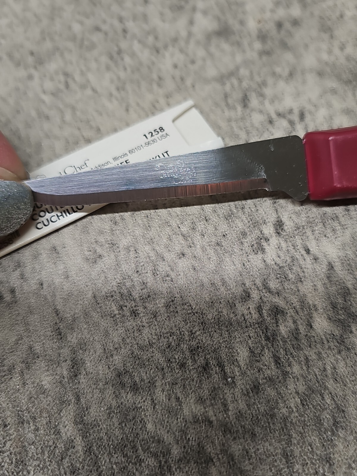 PAMPERED CHEF Cranberry Quikut Paring Knife Brand New 1258 eBay