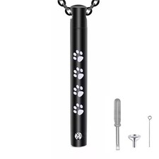 Pet Paw Stainless Steel Memorial Cremation Ashes Urn Holder Keepsake Pendant