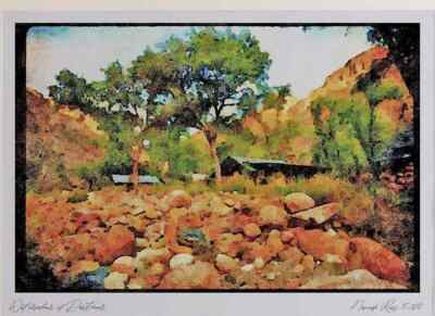038052 Phantom Ranch Grand Canyon Nationalpark A3 Aquarelldruck