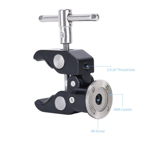 NICEYRIG Super Clamp with Arri Rosette Mount M6 Thread holes - Bild 9 von 12