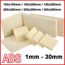 ABS Styrene Plastic Flat Sheet Plate Panel Board Block Thickness 1mm - 30mm
