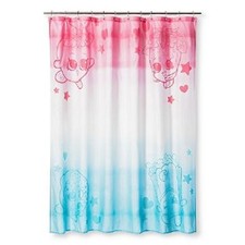 SHOPKINS Shower Curtain Blue/Pink 72" X 72" 100 Polyester