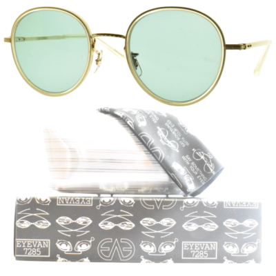 NEW!! EYEVAN 7285 E-0501-SG BECR/G Gold Round Full Rim Unisex  