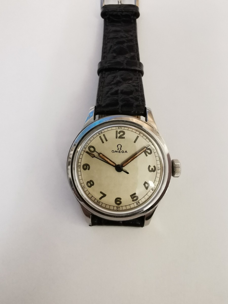 RARE VINTAGE WWII OMEGA 2179 16j MILITARY AMAZING PATINA DIAL