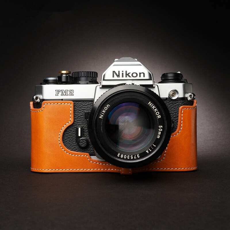 Handmade Leather Half Case For Nikon FM2 FM FE2 FE Camera Retro