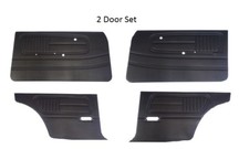 Datsun 510 68-73 Door Panel Card Set 2 Door Black New 1465f