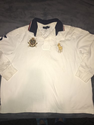 ラルフローレン コットンベスト L ブラック 中綿 スタンドカラー 刺繍