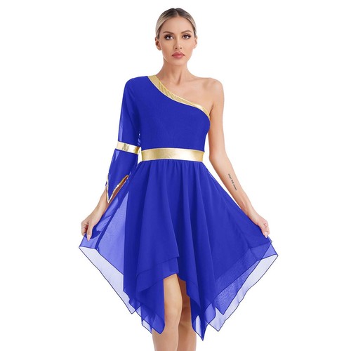 Para mujeres Disfraz de Baile Fiesta Vestido Show Vestidos de Baile Ropa Corta Borde Gimnasio - Imagen 32 de 77