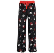 NIGHTMARE BEFORE CHRISTMAS Women S-2X Minky Fleece Lounge Pants Jack Skellington