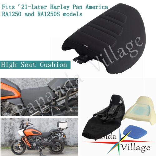 Motorcycle Solo High Seat Cushion Black For Harley Pan America RA1250 RA1250S - Afbeelding 1 van 8