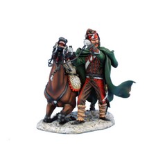 NAP0641 French Hussar Raising Exhausted Horse - 8th Hussars by First Legion