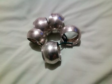vintage 5 1960s silver plated napkin holders slightly gilded inside very collect
