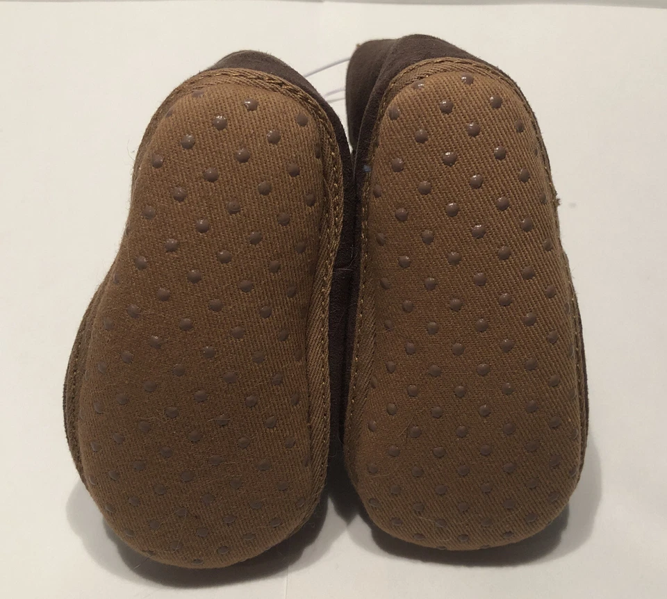 Botines forrados de piel sintética de gamuza marrón para niños/niñas nuevos con etiquetas - talla 3-6 meses Foto 4 de 4