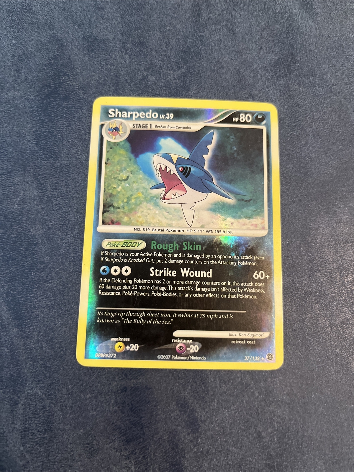 Sharpedo 37/132 Reverse Holo Rare - D&P Secret Wonders - LP Pokémon TCG 2007