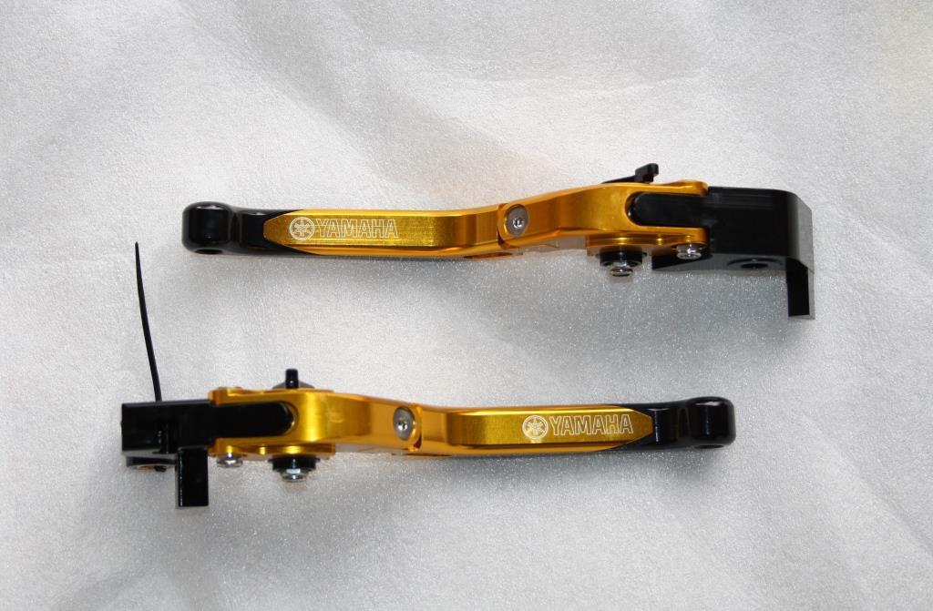 Leviers de frein et embrayage dorés Yamaha R1 R6 MT07 finitions alu haut de gamme