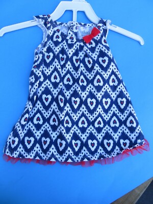 Baby or REBORN Outfit Red White Blue Sundress with Panty Child of Mine 0-3 Mos