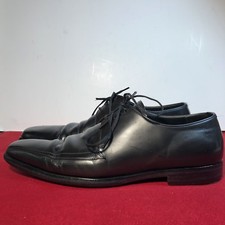 Prada Mens US Sz 9 Black Dress Brushed Leather Derby Shoes Style 2E 1024 Italy
