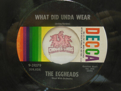 Eggheads   What Did Unda Wear / The Cellars Of Paris, 45 RPM G+ (24H)
