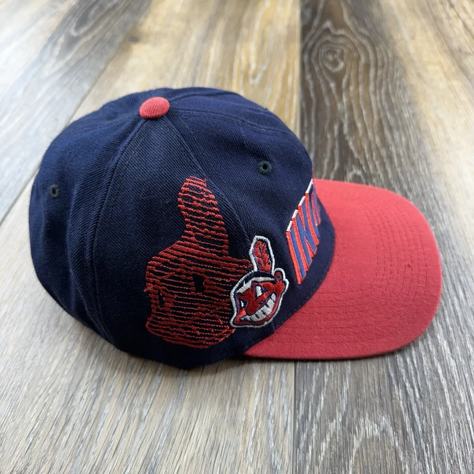 De colección Cleveland Indians Snapback Sombrero Para Hombres Deportes Especialidades Sombra Láser MLB Foto 4 de 4