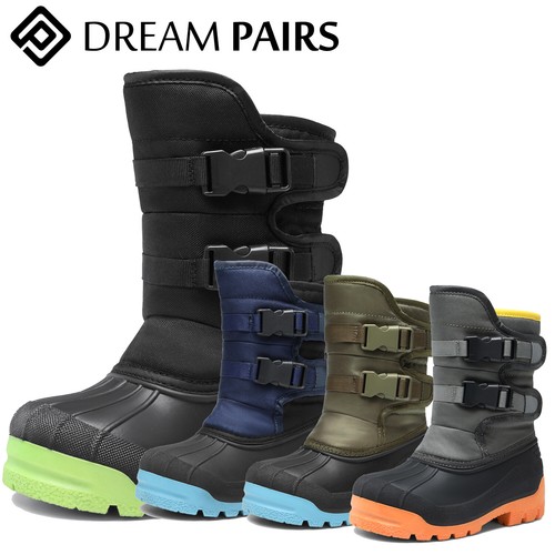 Dream Pairs Kids Boys Girls Snow Boots NonSlip Mid Calf Faux Fur Lined