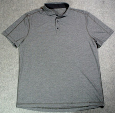 LULULEMON EVOLUTION MENS POLO Heather Gray Short Sleeve Golf Polo Shirt