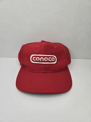 Vintage Conoco Oil/Gas Red White Logo Hat Snapback Sportcap Supreme Baseball