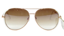Ophelia Roe White  Rose Gold Mirrored Aviator Sunglasses 100 UV 25299FGL714