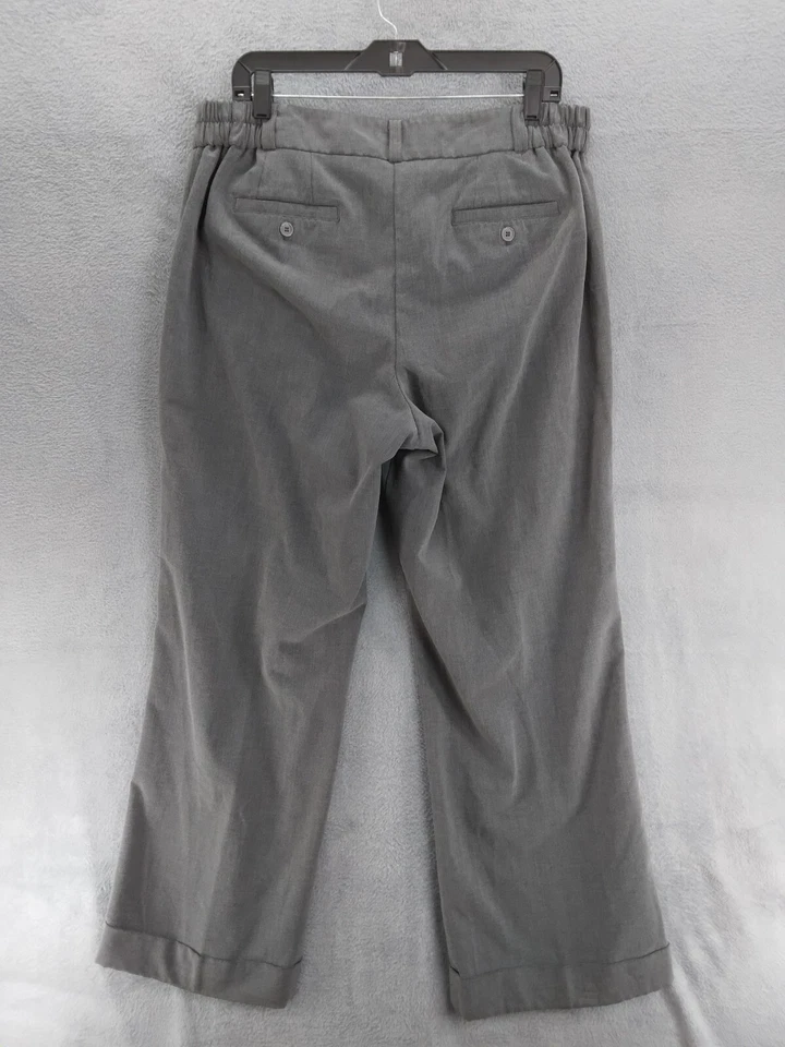 Maggie Barnes Dress Pants Women's Sz 16W Gray Straight Leg Cuffed Leg Comfort - Image 3 of 4