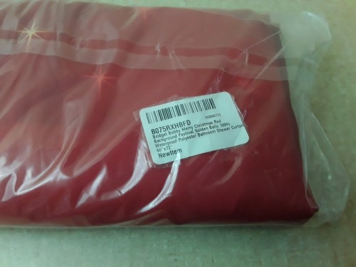 Bridget Bobby Merry Christmas Festival Gold Kugeln Duschvorhang 60x72 - Bild 4 von 4